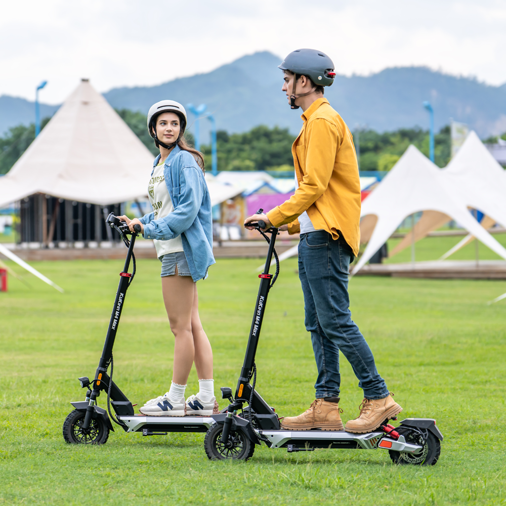 KuKirin electric scooters lifestyle — riders in Thailand