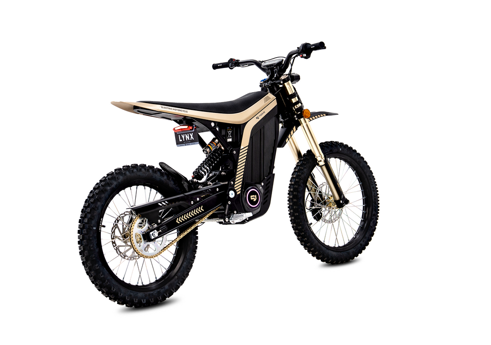 79BIKE Lynx Trail electric off-road motorcycle — official rear three-quarter view