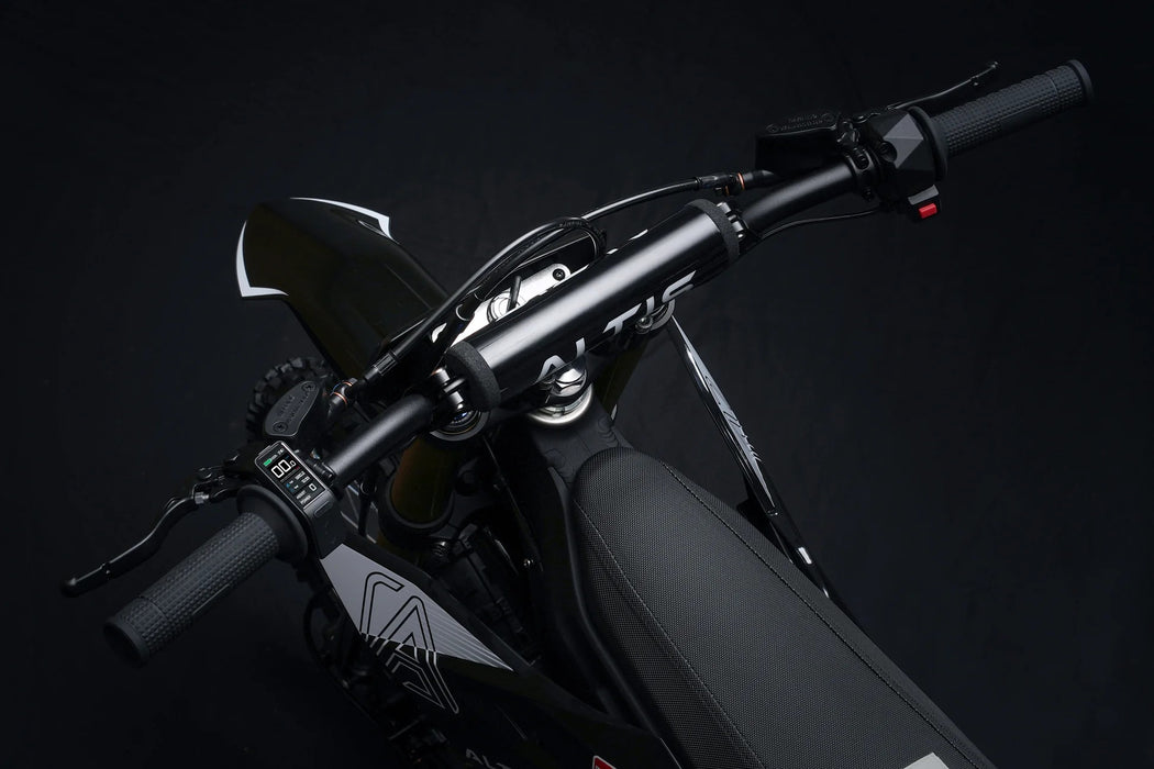 ALTIS Delta electric off-road motorcycle — official cockpit and controls detail
