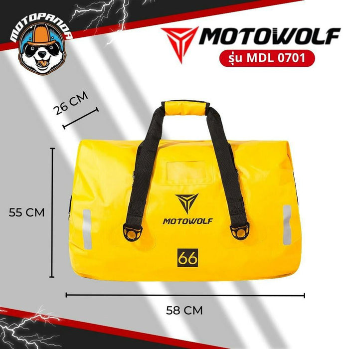 MOTOWOLF MDL 0701 แท้ล้าน% กระเป๋ากันน้ำ กระเป๋าเดินทาง กระเป๋ามัดหลังกันน้ำ ของแท้100% มีใบรับรอง พร้อมส่งจากไทย กันน้ำ